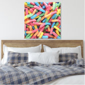 Sour Gummy Worms Canvas Afdruk (Insitu (Slaapkamer))