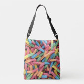 Sour Gummy Worms Crossbody Tas (Achterkant)