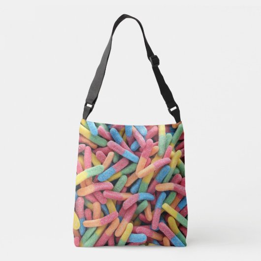 Sour Gummy Worms Crossbody Tas (Achterkant)