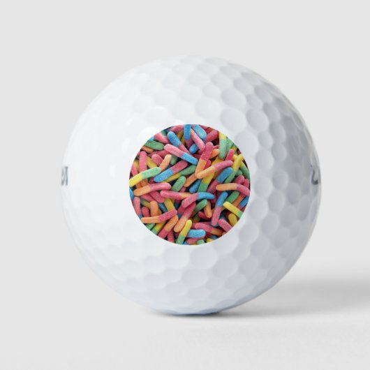 Sour Gummy Worms Golfballen (Voorkant)