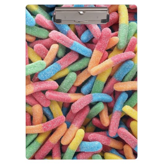 Sour Gummy Worms Klembord (Voorkant)