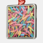 Sour Gummy Worms Metalen Ornament (Links)