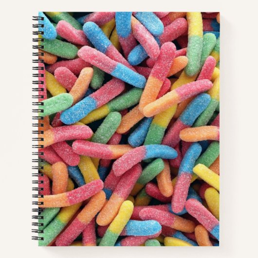 Sour Gummy Worms Notitieboek (Voorkant)