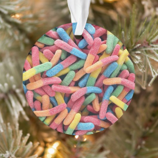 Sour Gummy Worms Ornament (Boom)