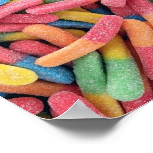 Sour Gummy Worms Poster (Hoek)