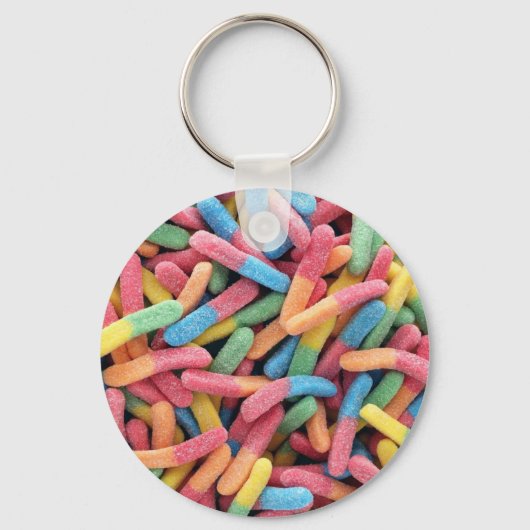 Sour Gummy Worms Sleutelhanger (Voorkant)