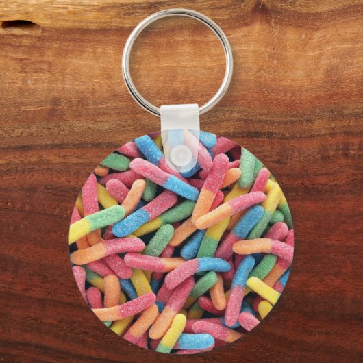 Sour Gummy Worms Sleutelhanger (Voorkant)