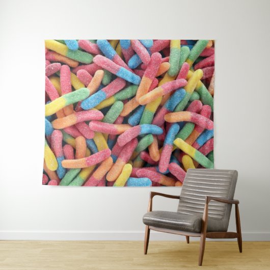 Sour Gummy Worms Wandkleed (In Situ (horizontaal))