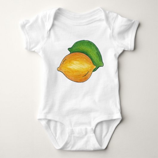 Sour Lemon n' Limoen Citrus Fruit Cooking Foodie Romper (Voorkant)
