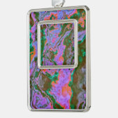 Sour Marble kerstversiering Verzilverd Omlijst Ornament (Links)