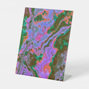 Sour Marble Pedestal Sign Reclamebord Met Voetstuk