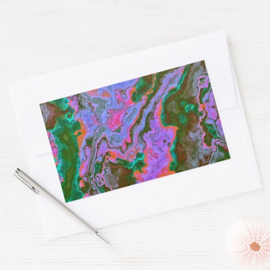 Sour Marble Rechthoekige Sticker (Envelop)