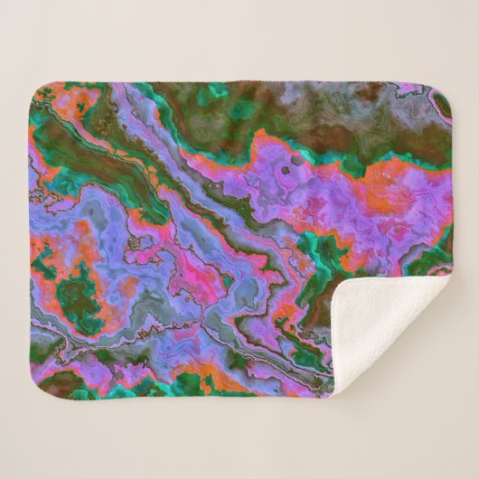 Sour Marble Sherpa Blanket Sherpa Deken (Voorkant (horizontaal))