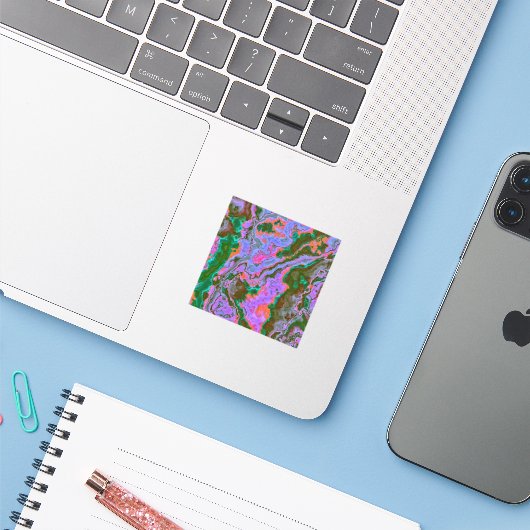 Sour Marble Sticker (Laptop met iPhone)