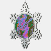 Sour Marble Tin Sneeuwvlok Ornament (Rechts)