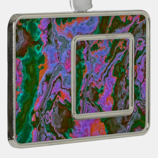 Sour Marble Verzilverd Omlijst Ornament (Rechts)