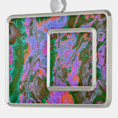 Sour Marble Verzilverd Omlijst Ornament (Links)