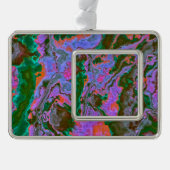 Sour Marble Verzilverd Omlijst Ornament (Voorkant)