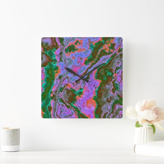 Sour Marble Vierkante Klok (Huis)