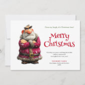 Sour Santa custom funny downloadable Christmas Feestdagenkaart (Voorkant)