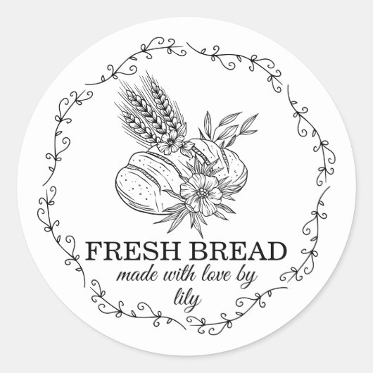 Sourdough Bread Baking Ronde Sticker (Voorkant)