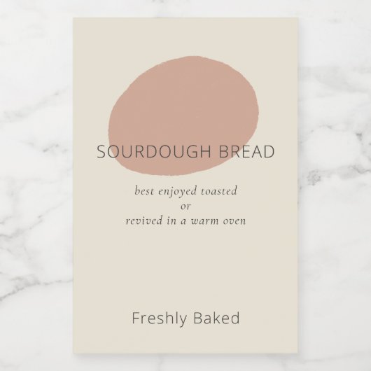 Sourdough Bread Care Terracotta Custom Label Wijn Etiket (Enkel label)