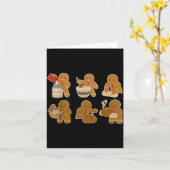 Sourdough Bread Christmas Gingerbread Homemaker Ba Kaart (Gele Bloem)