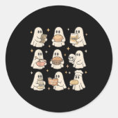 Sourdough Bread Halloween Cute Ghost Homemaker Bak Ronde Sticker (Voorkant)