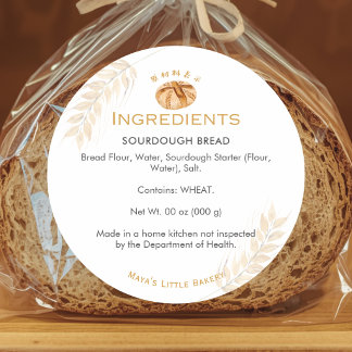Sourdough Bread Wheat Bakery Ingredient Ronde Sticker