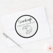 SOURDOUGH CROISSANT label, zelfgemaakte croissants Ronde Sticker (Envelop)