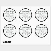 SOURDOUGH engels muffin labels, engels muffins Ronde Sticker (Vel)