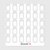 Sourdough Feeding/Datum Herinnering Stickers (Vel)