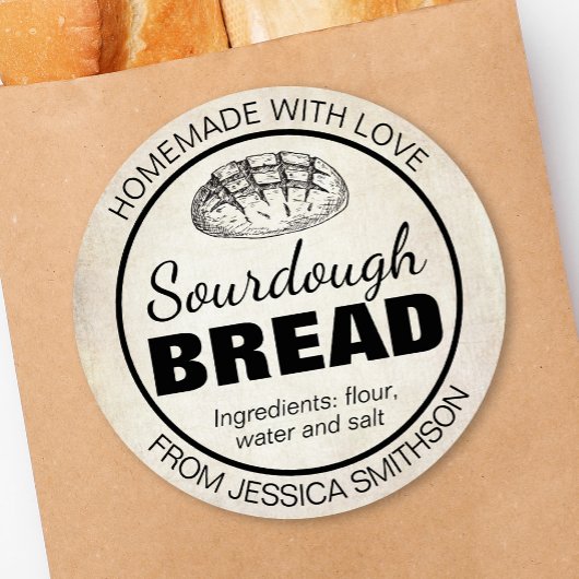 Sourdough Homemade Items Label SD01_01rd