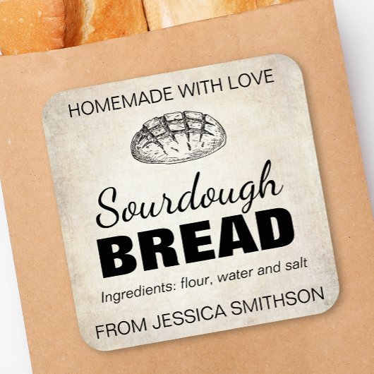 Sourdough Homemade Items Label SD01_01sqb