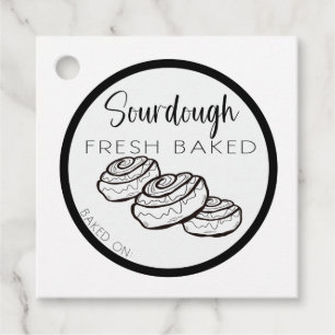 SOURDOUGH Kaneelrol labels, kaneelbroodjes Bedankjes Labels