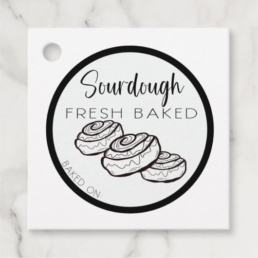 SOURDOUGH Kaneelrol labels, kaneelbroodjes Bedankjes Labels (Voorkant)