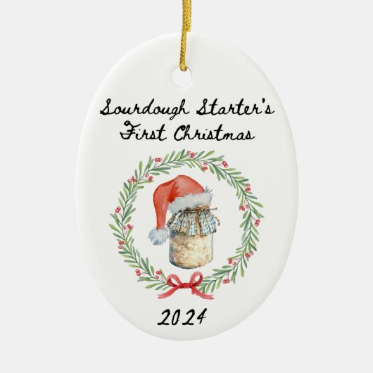 Sourdough Starter 2024 Ornament (Voorkant)