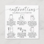 Sourdough Starter Instructies Minimaal Logo Brood Vierkante Visitekaartje (Voorkant)