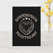 Sourdough Sweetheart Funny Valentine Heart Bread Kaart (Gele Bloem)