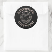 Sourdough Sweetheart Funny Valentine Heart Bread Ronde Sticker (Tas)