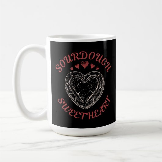Sourdough Sweetheart – Funny Valentine Pun Gift Koffiemok (Links)