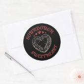 Sourdough Sweetheart – Funny Valentine Pun Gift Ronde Sticker (Envelop)