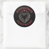 Sourdough Sweetheart – Funny Valentine Pun Gift Ronde Sticker (Tas)
