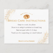 Sourdough Wheat Bakery Bread Care Instructions Bedankkaart (Voorkant)