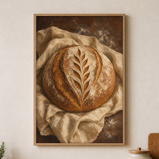 Sourdough zondag watercolour cottagecore poster