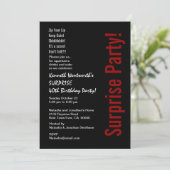 SOURPRISE 40e verjaardag zwarte rode premie Kaart (Staand voorkant)