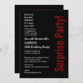 SOURPRISE 40e verjaardag zwarte rode premie Kaart (Voorkant / Achterkant)