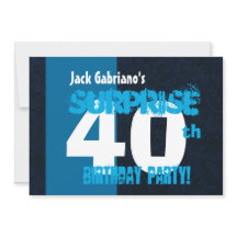 SOURPRISE 40th Birthday Modern Blue W566A