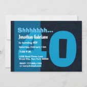 SOURPRISE 40th Birthday Modern Blue W566A Kaart (Achterkant)