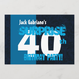 SOURPRISE 40th Birthday Modern Blue W566A Kaart